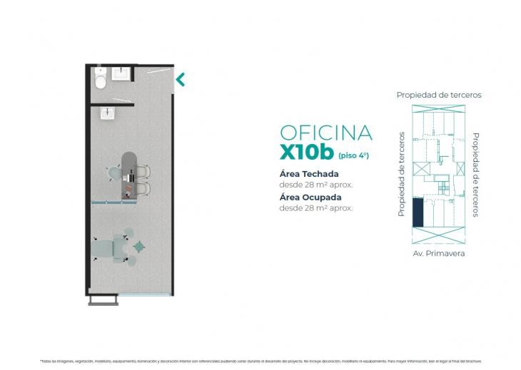Plano del modelo X10-B del proyecto EDIFICIO OFICINAS BOUTIQUE PRIMAVERA MEDIC en San Borja