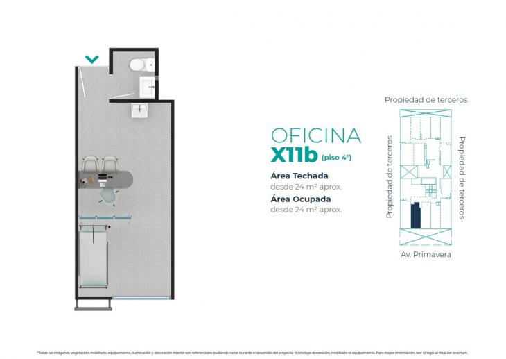 Plano del modelo X11-B del proyecto EDIFICIO OFICINAS BOUTIQUE PRIMAVERA MEDIC en San Borja