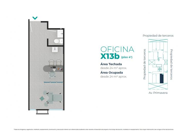 Plano del modelo X13-B del proyecto EDIFICIO OFICINAS BOUTIQUE PRIMAVERA MEDIC en San Borja