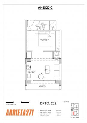 Plano del modelo X02 del proyecto ARRIETA 271 en Barranco
