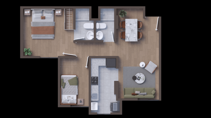 Plano del modelo X01 del proyecto Icaro 164 Chorrillos en Chorrillos