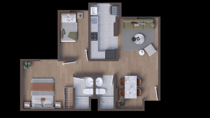 Plano del modelo X06 del proyecto Icaro 164 Chorrillos en Chorrillos