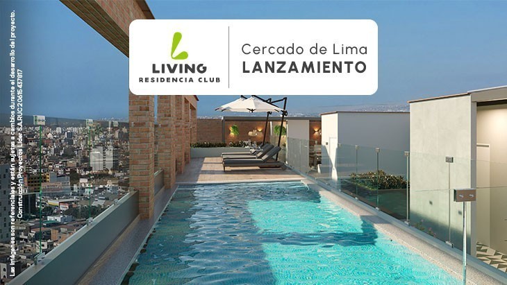 Fachada principal del proyecto Living Residencia Club en Cercado De Lima