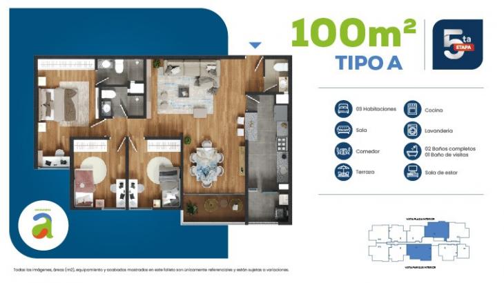 Plano del modelo TIPO A - ET5 del proyecto Condominio A - Etapa 5 en Arequipa