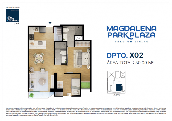 Plano del modelo TIPO X02 del proyecto Magdalena Park Plaza en Magdalena Del Mar