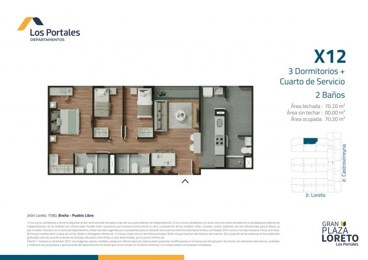 Plano del modelo 3D+S del proyecto Gran Plaza Loreto en Breña