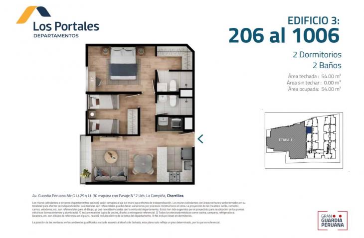 Plano del modelo 2D del proyecto Gran Guardia Peruana - Etapa 2 en Chorrillos
