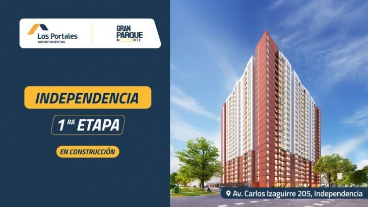 Fachada principal del proyecto Gran Parque Norte - Etapa 1 en Independencia