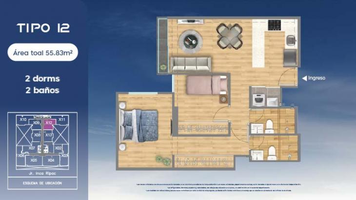 Plano del modelo 12 del proyecto LUNA en Jesus Maria