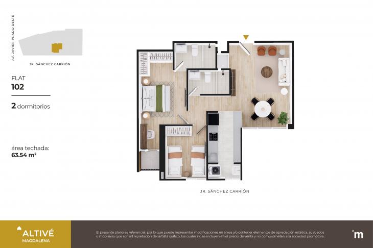 Modelo Flat 102
