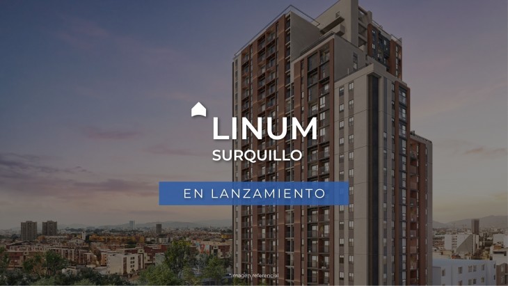 Fachada principal del proyecto Linum en Surquillo