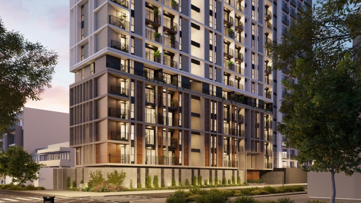 Fachada principal del proyecto ZENTRA en Magdalena Del Mar