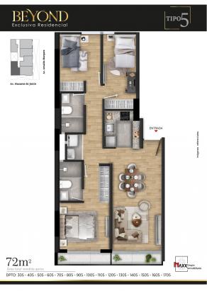 Plano del modelo TIPO 5 del proyecto BEYOND en Jesus Maria