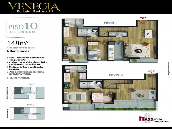 Plano del modelo 1001 del proyecto VENECIA en Lince
