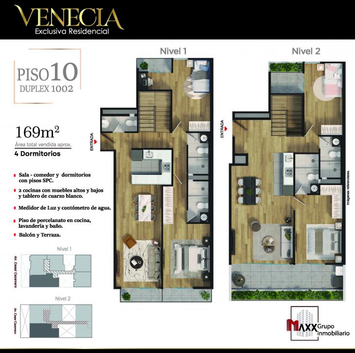 Plano del modelo 1002 del proyecto VENECIA en Lince