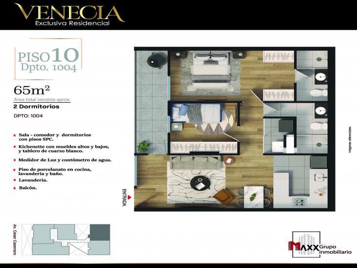 Plano del modelo 1004 del proyecto VENECIA en Lince