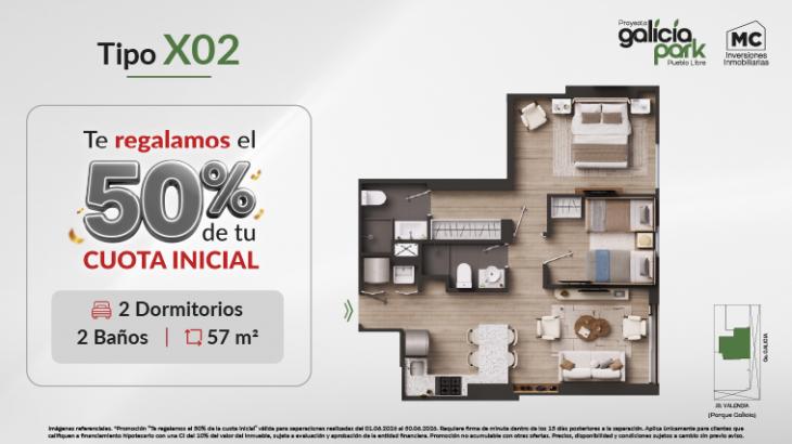 Plano del modelo X02 del proyecto Galicia Park en Pueblo Libre