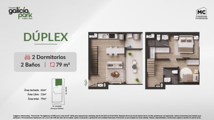 Plano del modelo DX03 del proyecto Galicia Park en Pueblo Libre