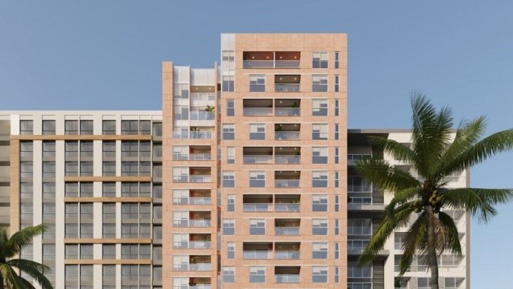 Fachada principal del proyecto Javier Prado Oeste 2168 en San Isidro