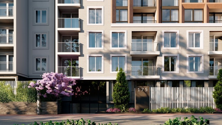 Fachada principal del proyecto Bustamante 175 en Barranco