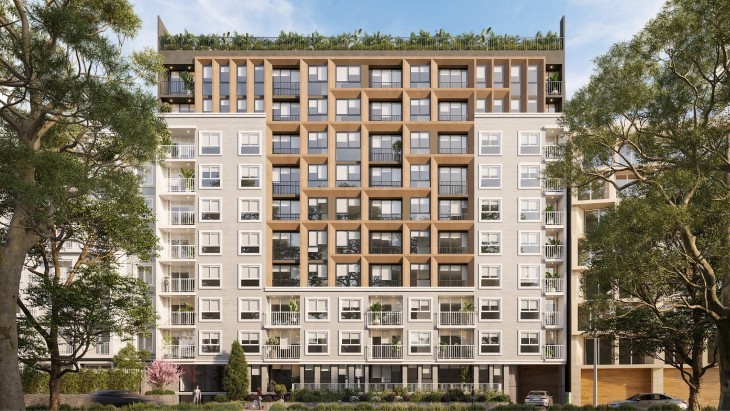 Fachada principal del proyecto Bustamante 175 en Barranco