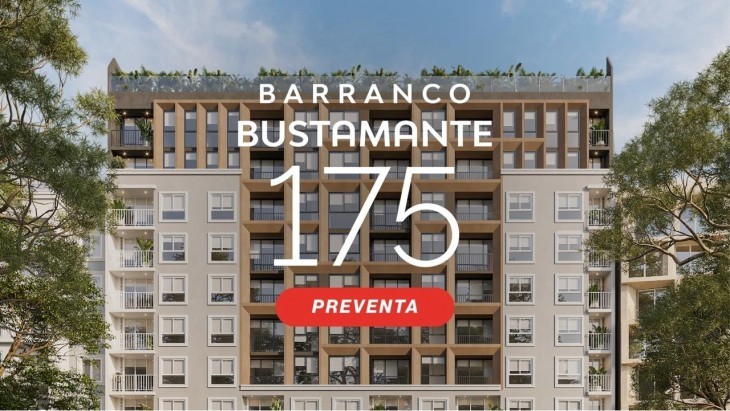 Fachada principal del proyecto Bustamante 175 en Barranco