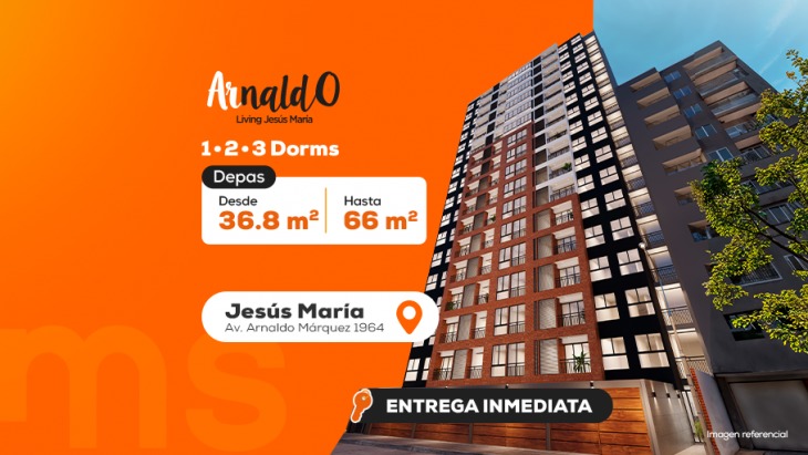 Fachada principal del proyecto ARNALDO LIVING en Jesus Maria