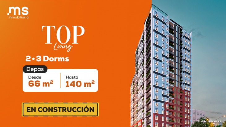 Fachada principal del proyecto TOP LIVING en Pueblo Libre