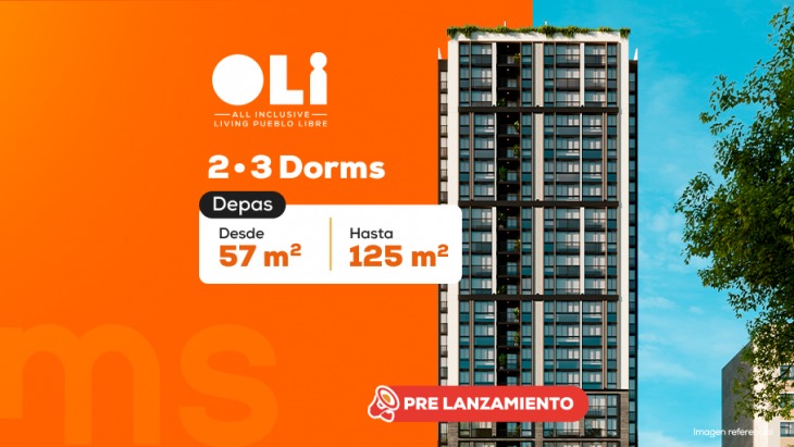 Fachada principal del proyecto Oli - All inclusive vive pueblo libre en Pueblo Libre