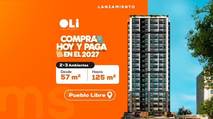 Fachada principal del proyecto Oli - All inclusive vive pueblo libre en Pueblo Libre