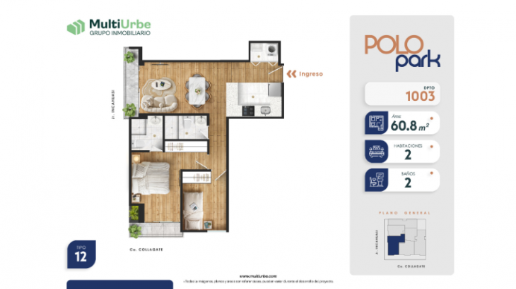 Plano del modelo Tipo 12 del proyecto Polo Park en San Miguel
