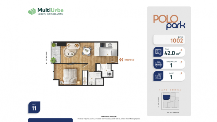 Plano del modelo Tipo 11 del proyecto Polo Park en San Miguel