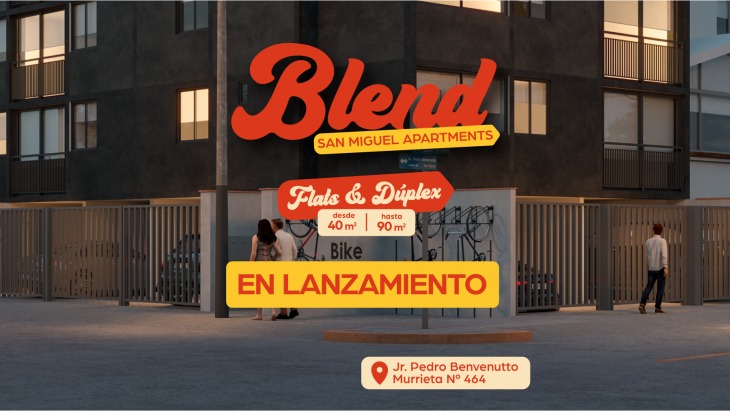 Fachada principal del proyecto BLEND en San Miguel