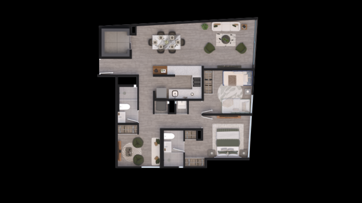 Plano del modelo X01 del proyecto BLEND en San Miguel