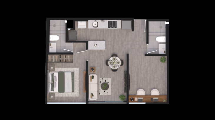 Plano del modelo X02 del proyecto BLEND en San Miguel