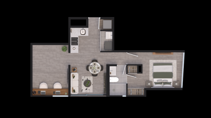 Plano del modelo Y02 del proyecto BLEND en San Miguel