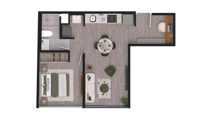 Plano del modelo Y03 del proyecto BLEND en San Miguel