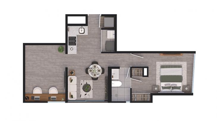 Plano del modelo Y02 del proyecto BLEND en San Miguel