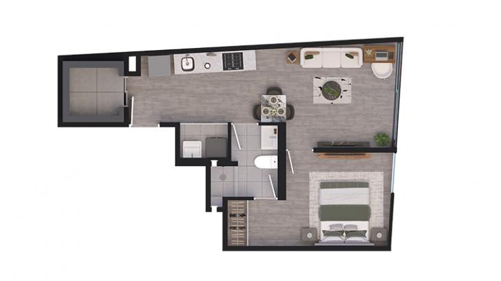 Plano del modelo Y01 del proyecto BLEND en San Miguel