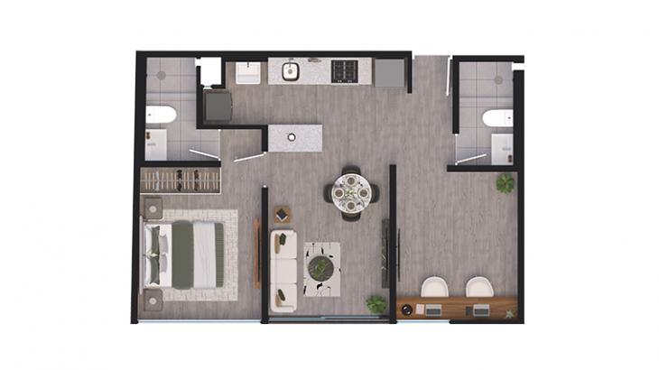 Plano del modelo X02 del proyecto BLEND en San Miguel