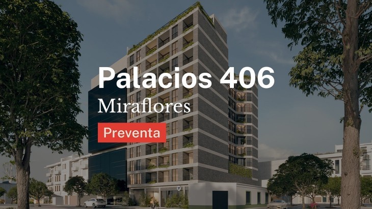 Fachada principal del proyecto PALACIOS 406 en Miraflores