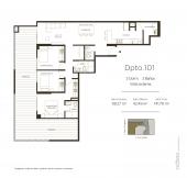 Plano del modelo TIPO 1 del proyecto SEIKA en San Borja