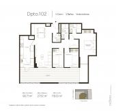 Plano del modelo TIPO 2 del proyecto SEIKA en San Borja