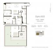 Plano del modelo TIPO 2 del proyecto SEIKA en San Borja