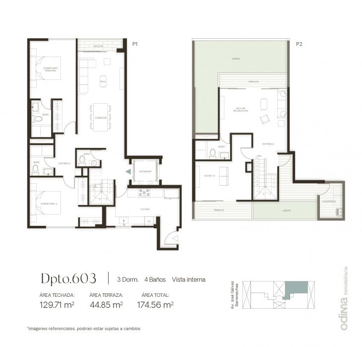 Plano del modelo TIPO 3 del proyecto EIKO en San Borja