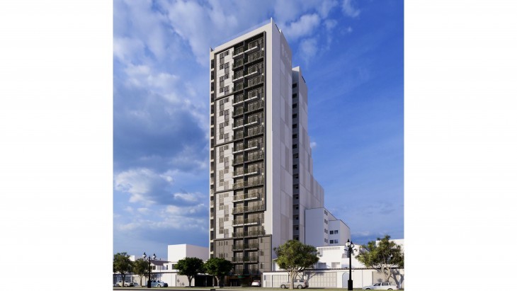 Fachada principal del proyecto Natural Urban en San Miguel