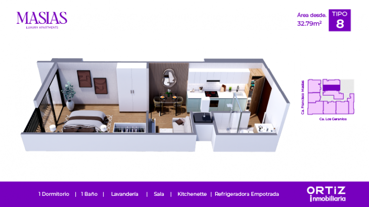 Plano del modelo X08 del proyecto MASIAS en Lince