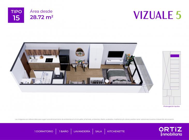 Plano del modelo X15 del proyecto Vizuale 5 en Lince