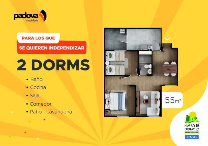 Plano del modelo x02 del proyecto Lomas de Carabayllo Etapa 5 en Carabayllo