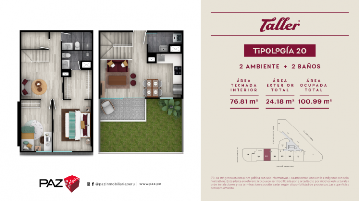 Plano del modelo 20 del proyecto Taller en Miraflores